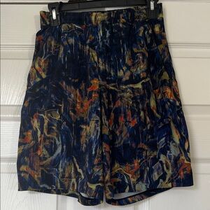 Lululemon men’s shorts. small. Dark blue pattern, unlined, 8.5” inseam